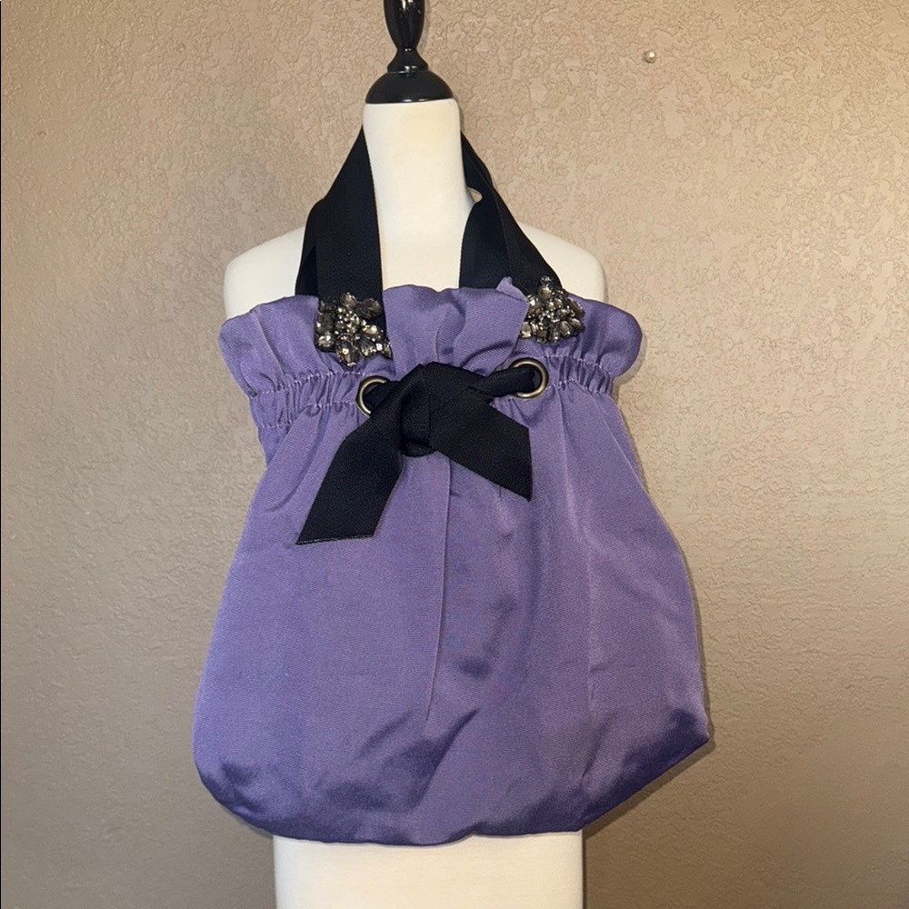 Vera Wang Lavender Label Purple Bag with Black Accents